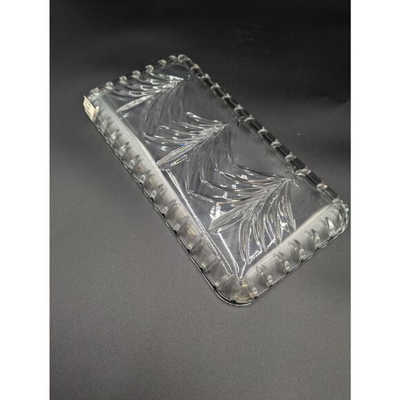 Marquis Waterford Crystal Christmas Tree Serving Tray Dish Vtg 1992 RARE EUC - Picture 4 of 7